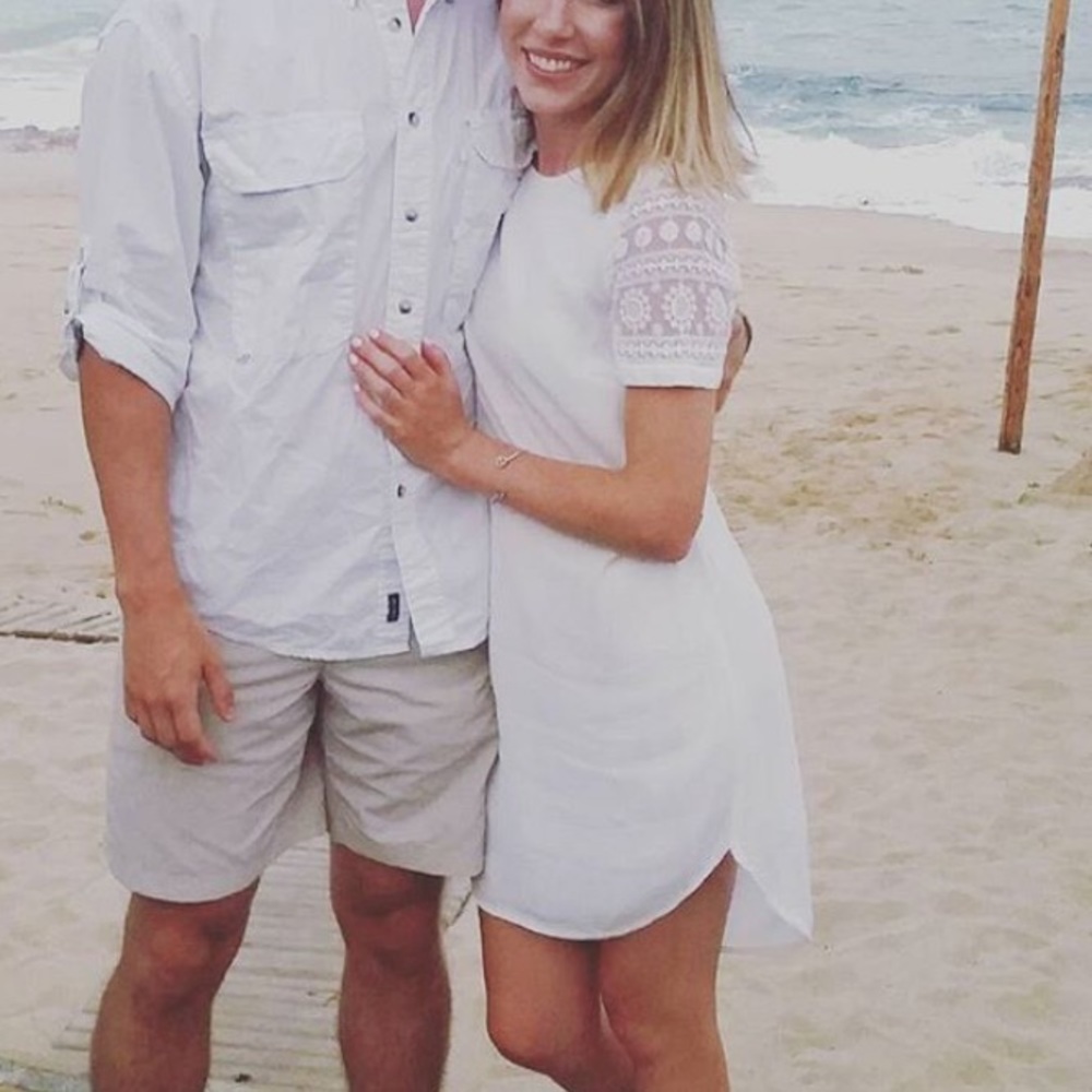 ASTR White Lace Back Dress